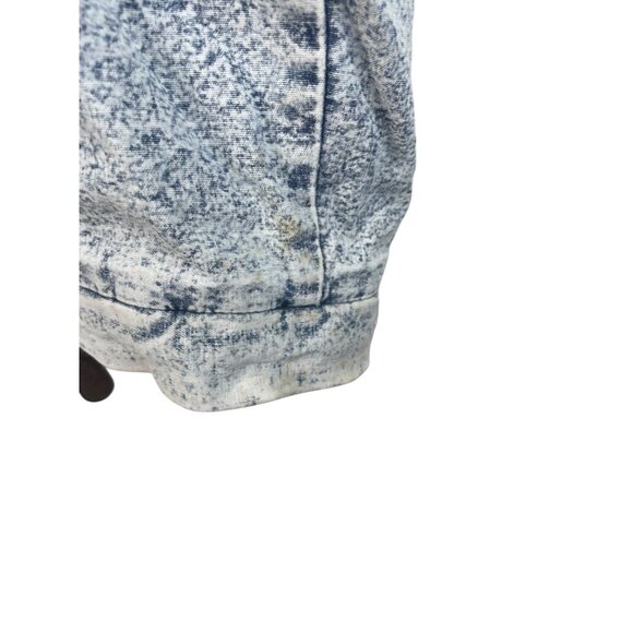 Vintage East West Denim Jacket With Faux Leather Accents & Pockets Button & Zip - Picture 8 of 11